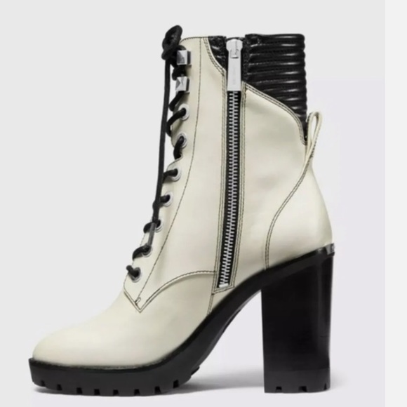 Michael Kors Bastian Leather Combat Boot - Picture 2 of 3